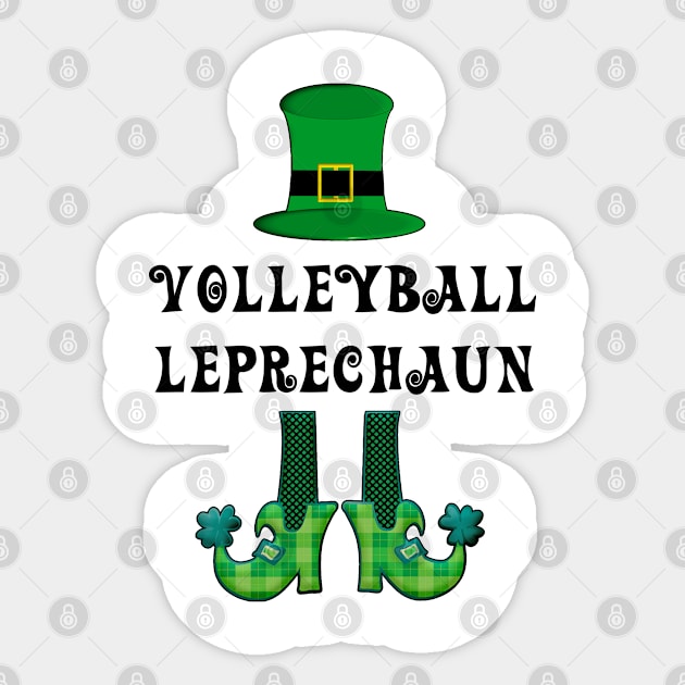 St Patrick's St Paddy's St Patty's Day Volleyball Leprechaun Sticker by familycuteycom